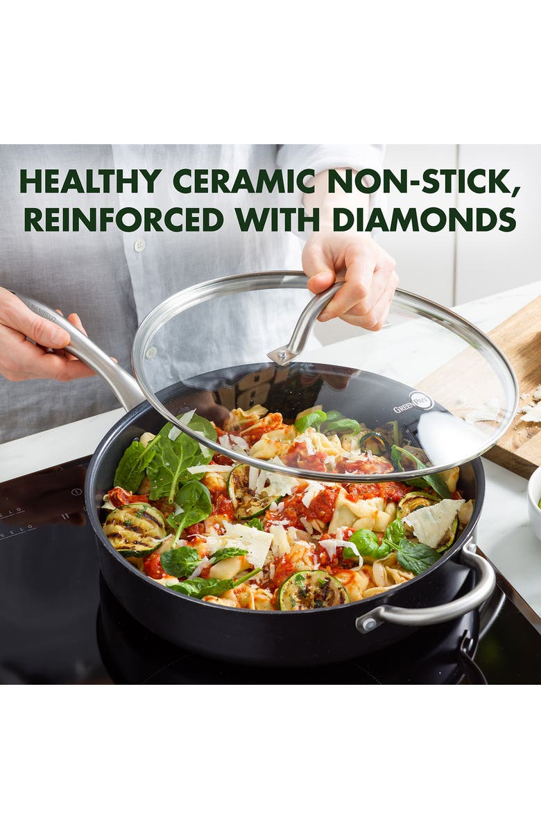 GreenPan Mayflower Anodized Stainless Steel Ceramic Nonstick Frying Pan, Alternate, color, 