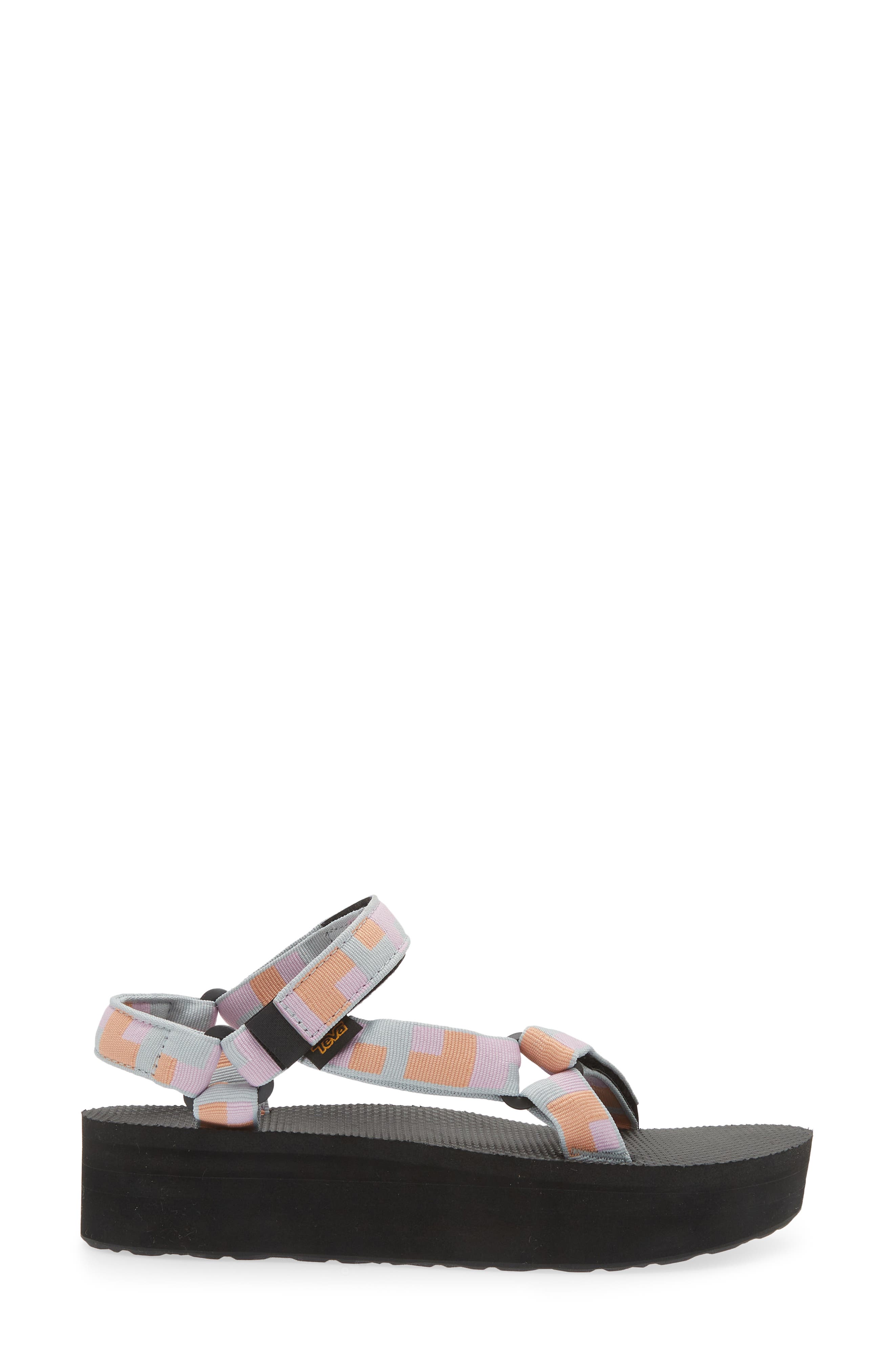 Universal Platform Sandal, Alternate, color, RETRO SHAPES PEARL BLUE
