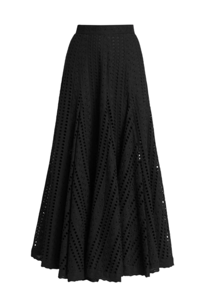 La Botanica Skirt, Main, color, Black Eyelet