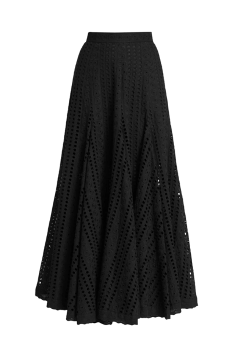 NO PISE LA GRAMA La Botanica Skirt, Main, color, Black Eyelet