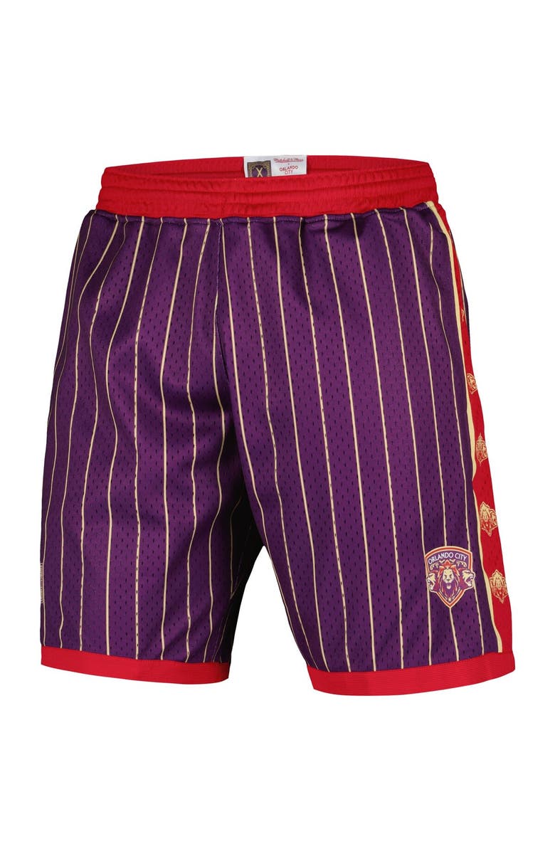 Mitchell & Ness Men's Mitchell & Ness Purple Orlando City SC 10th Anniversary Mesh Shorts, Alternate, color, Purple