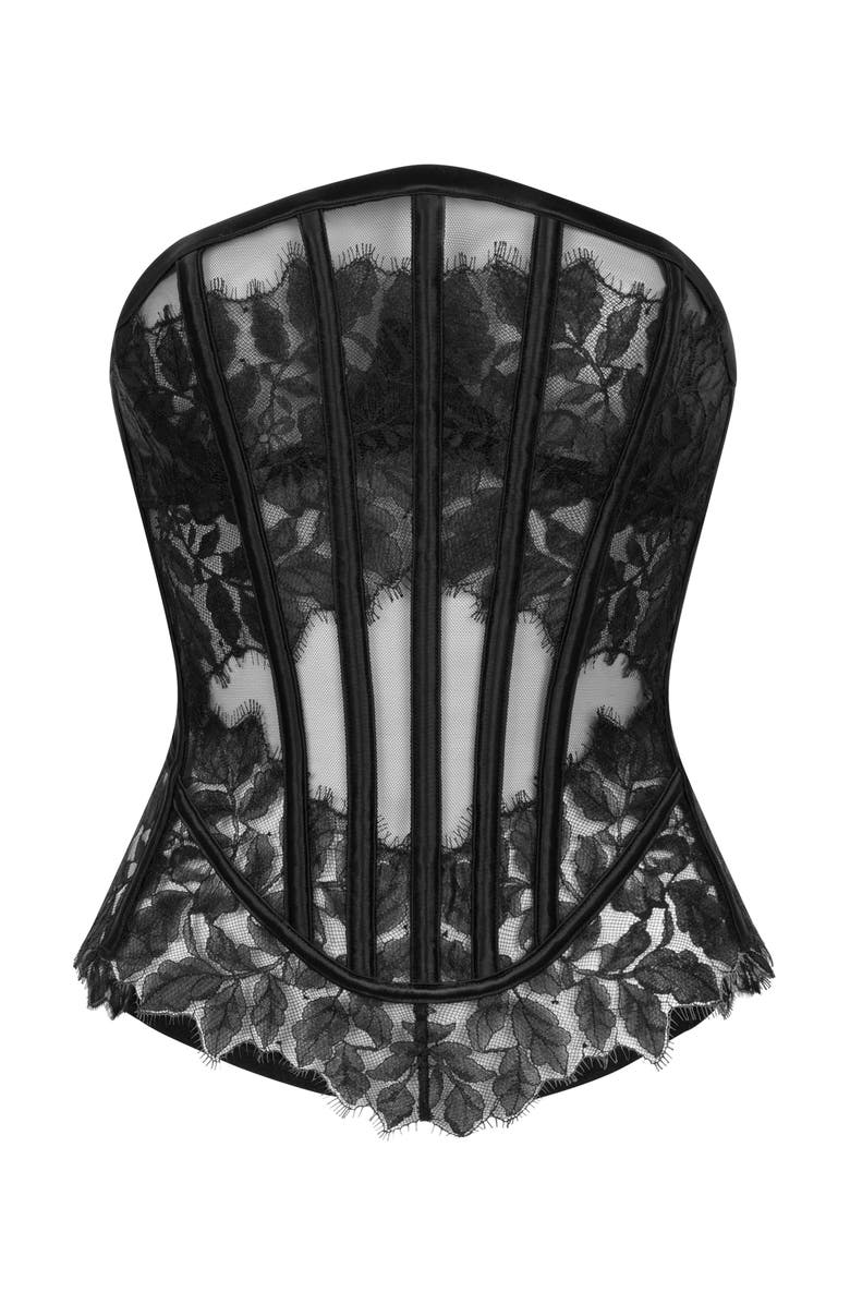 Hunkemöller Chalice Corset, Alternate, color, Caviar