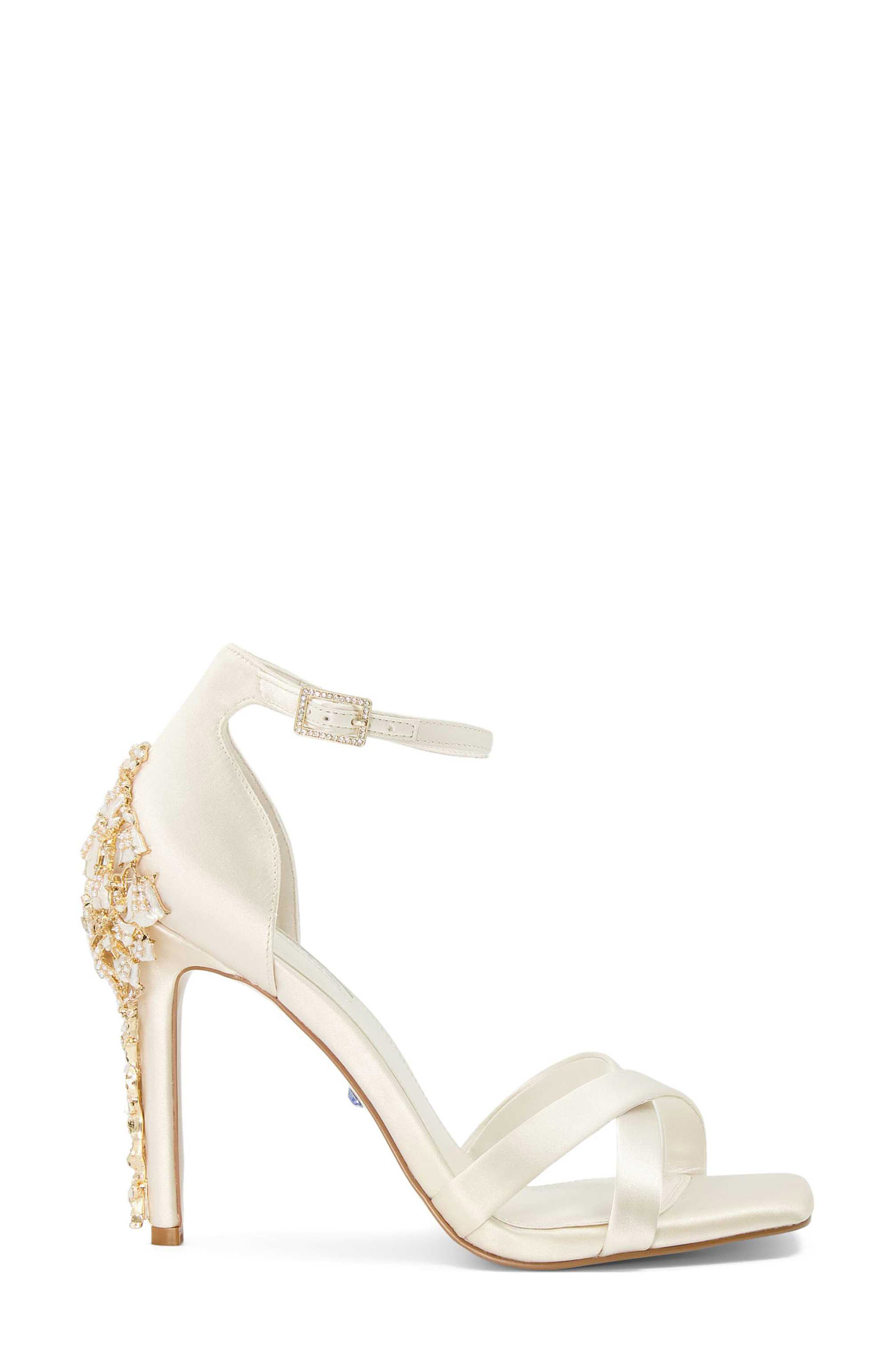 Dune London Marrys Sandal, Alternate, color, Ivory-Satin