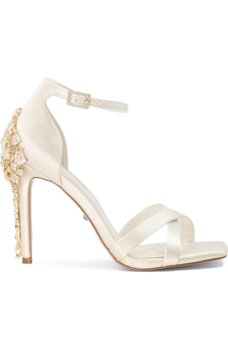 Dune London Marrys Sandal, Alternate, color, Ivory-Satin