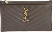 Saint Laurent Monogram Matelassé Quilted Calfskin Pouch