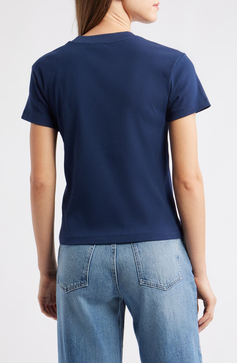 Mavi Jeans Slim Fit Stretch Cotton T-Shirt, Alternate, color, Dress Blues