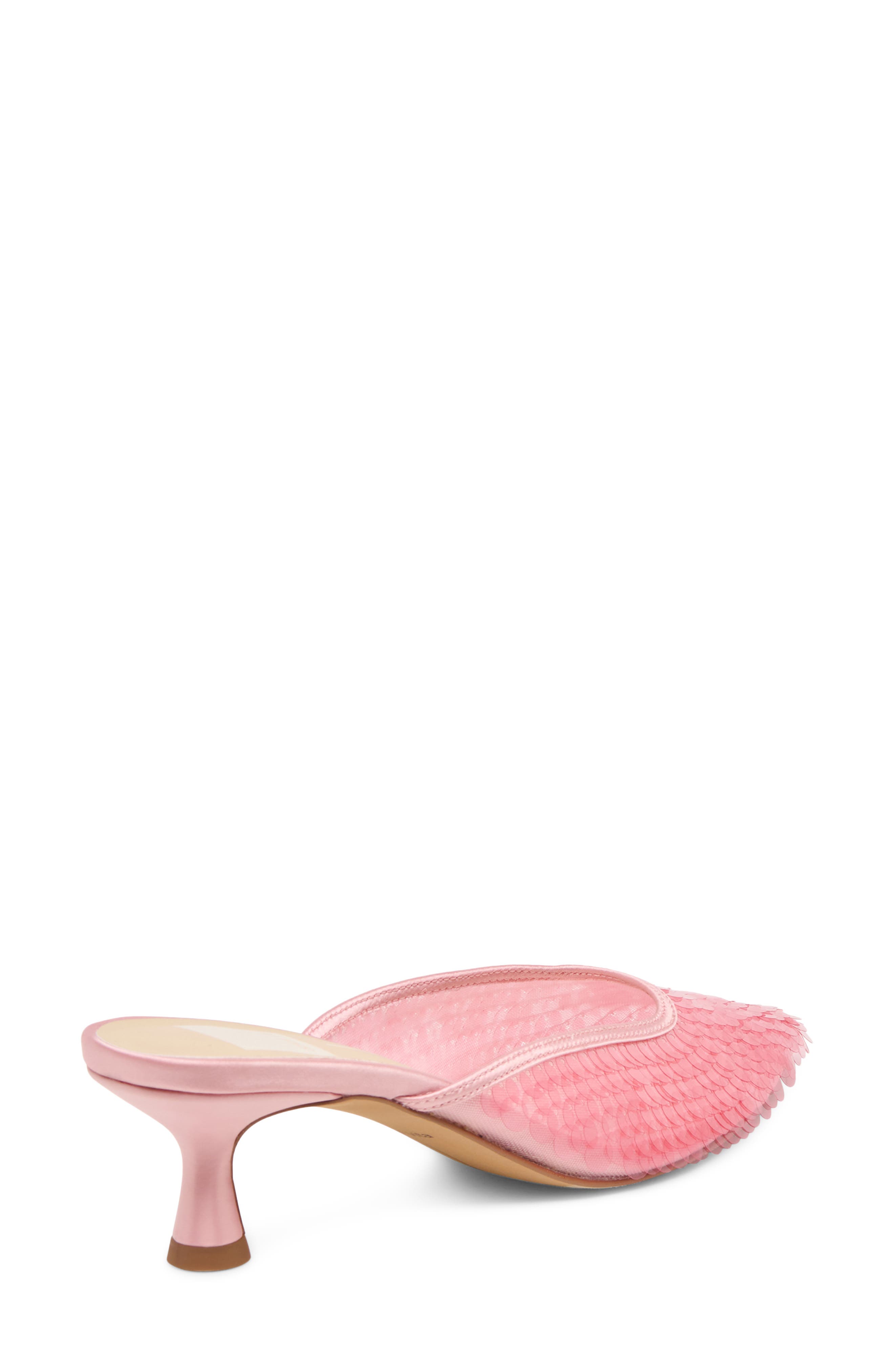 Cleo Shimmer Kitten Heel Mule, Alternate, color, LIGHT PINK SEQUIN