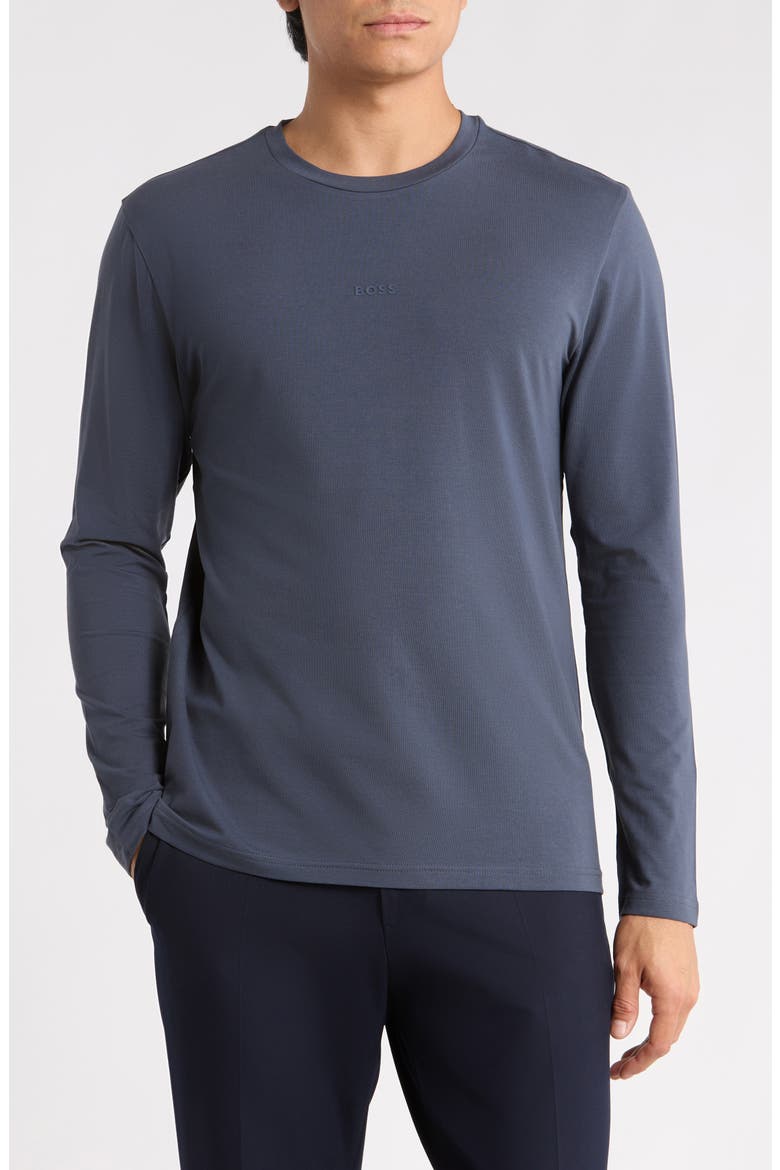 Tchark Stretch Cotton Sweatshirt, Main, color, DARK BLUE