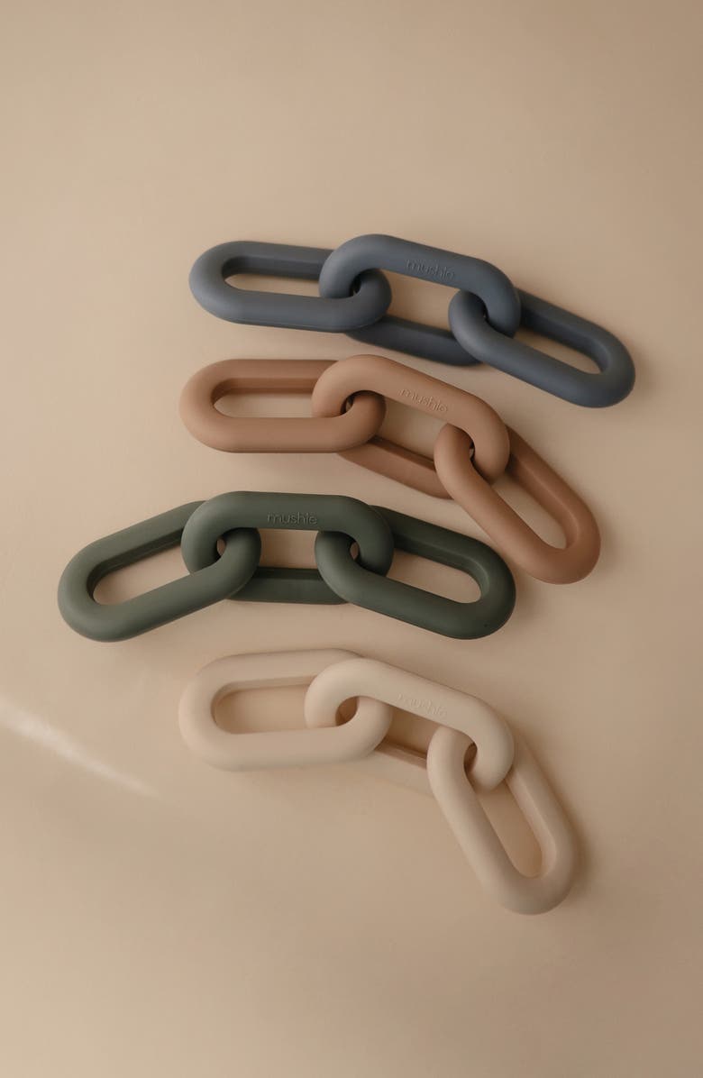 Mushie Links Silicone Teether, Alternate, color, Dried Thyme