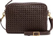 Clare V. Midi Sac Woven Leather Crossbody Bag