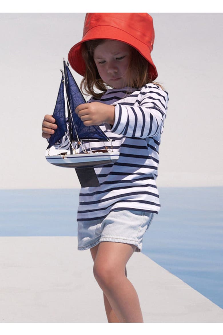 MINQUIERS KIDS - Authentic Breton Shirt for Kids, Alternate, color, white/navy