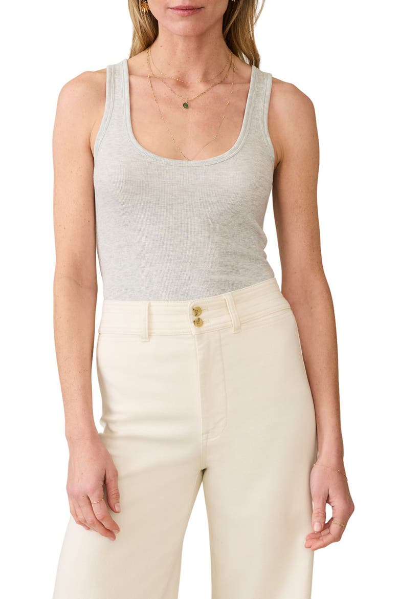Featherweight Freestyle Rib Tank Top, Main, color, LIGHT GREY HEATHER