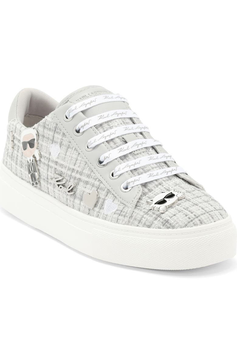 KARL LAGERFELD PARIS Cate Pins Sneaker, Main, color, Grey