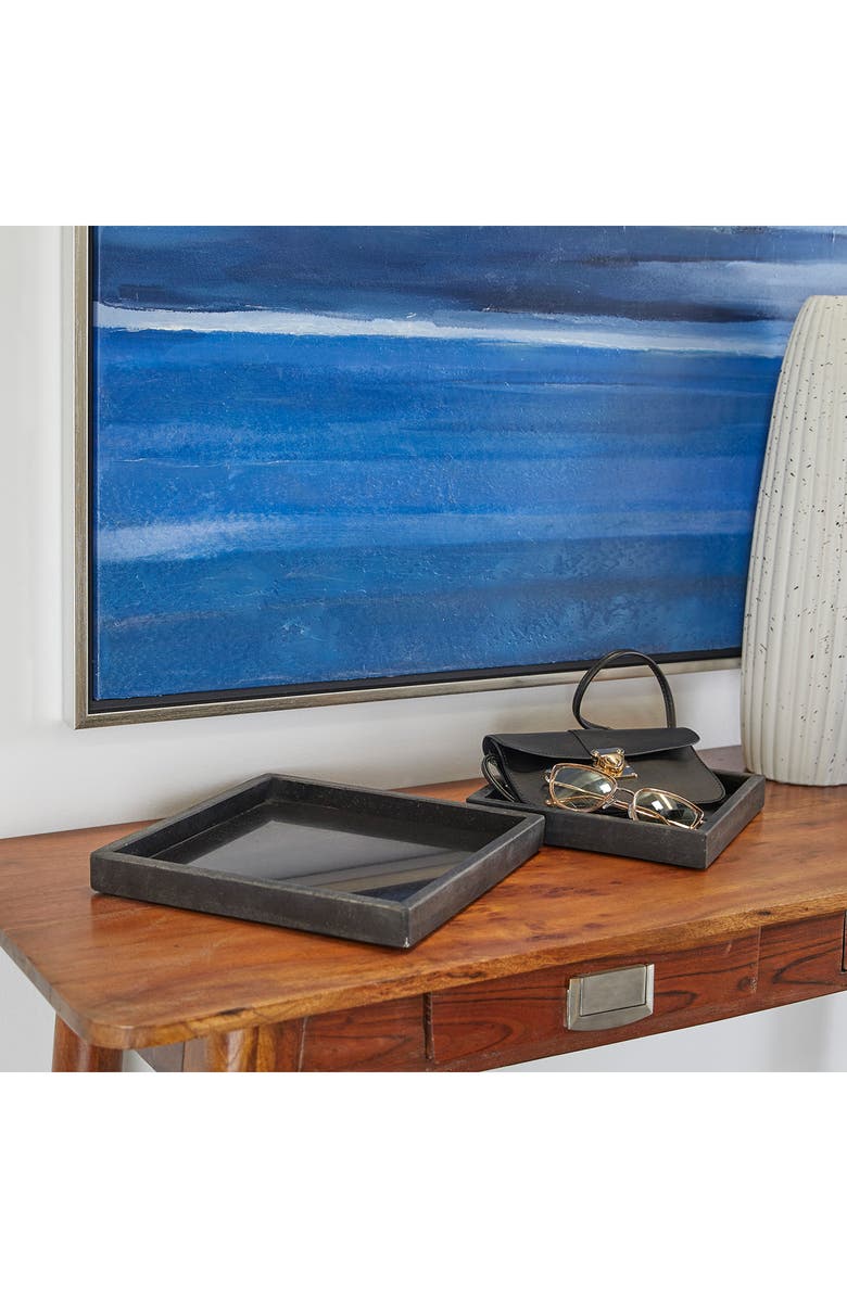 VIVIAN LUNE HOME Set of 2 Marble Trays, Alternate, color,