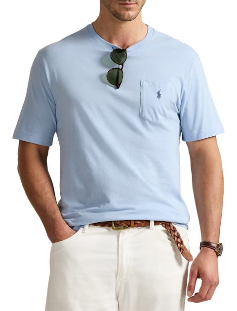 Big & Tall Classic Fit Jersey Crewneck Pocket Tee