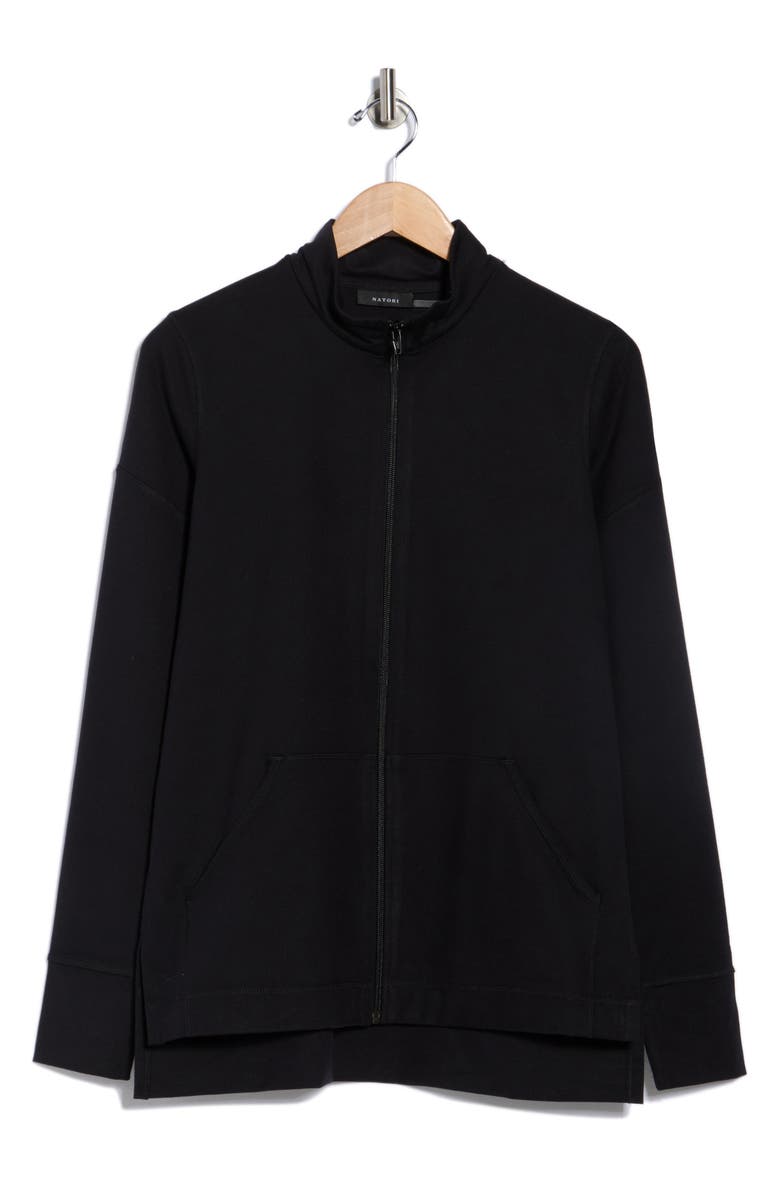 Natori Full Zip Active Jacket, Alternate, color, Black