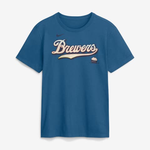 Men's Nike Royal Milwaukee Brewers 2026 City Connect Wordmark T-Shirt