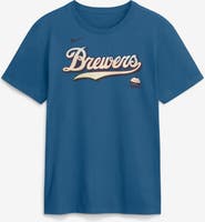 Nike Men's Nike Royal Milwaukee Brewers 2026 City Connect Wordmark T-Shirt