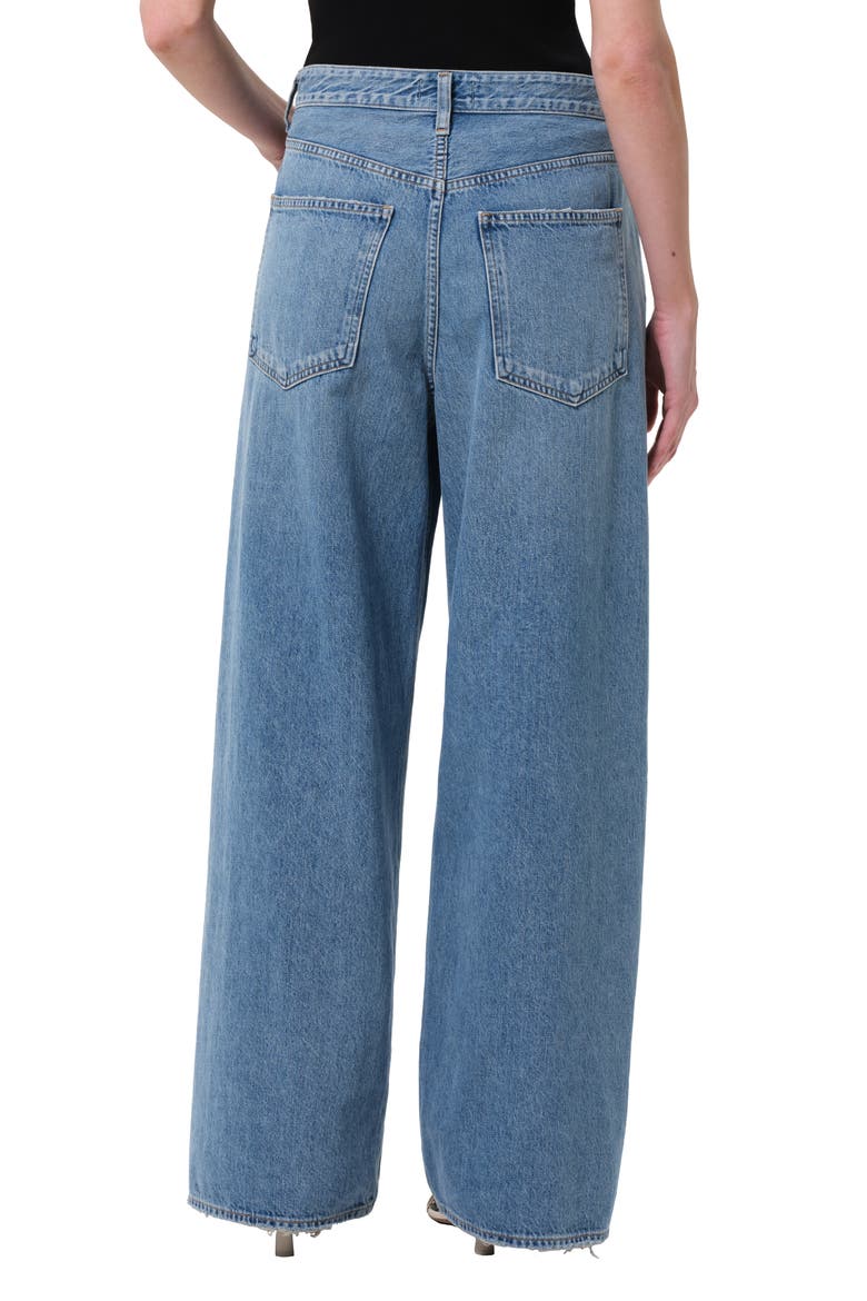 Vana Fold Waistband Wide Leg Jeans, Alternate, color, MANTRA