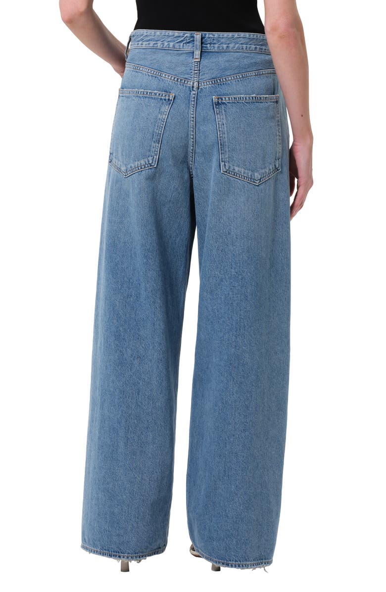 AGOLDE Vana Fold Waistband Wide Leg Jeans, Alternate, color, Mantra