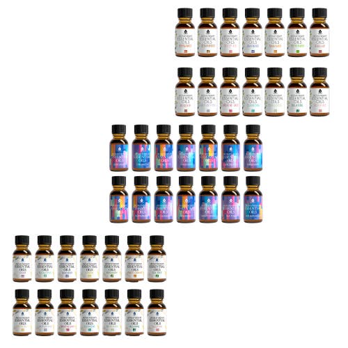 Pursonic Aromatherapy Lovers Triple 14-pack Essential Oils Collection In Brown