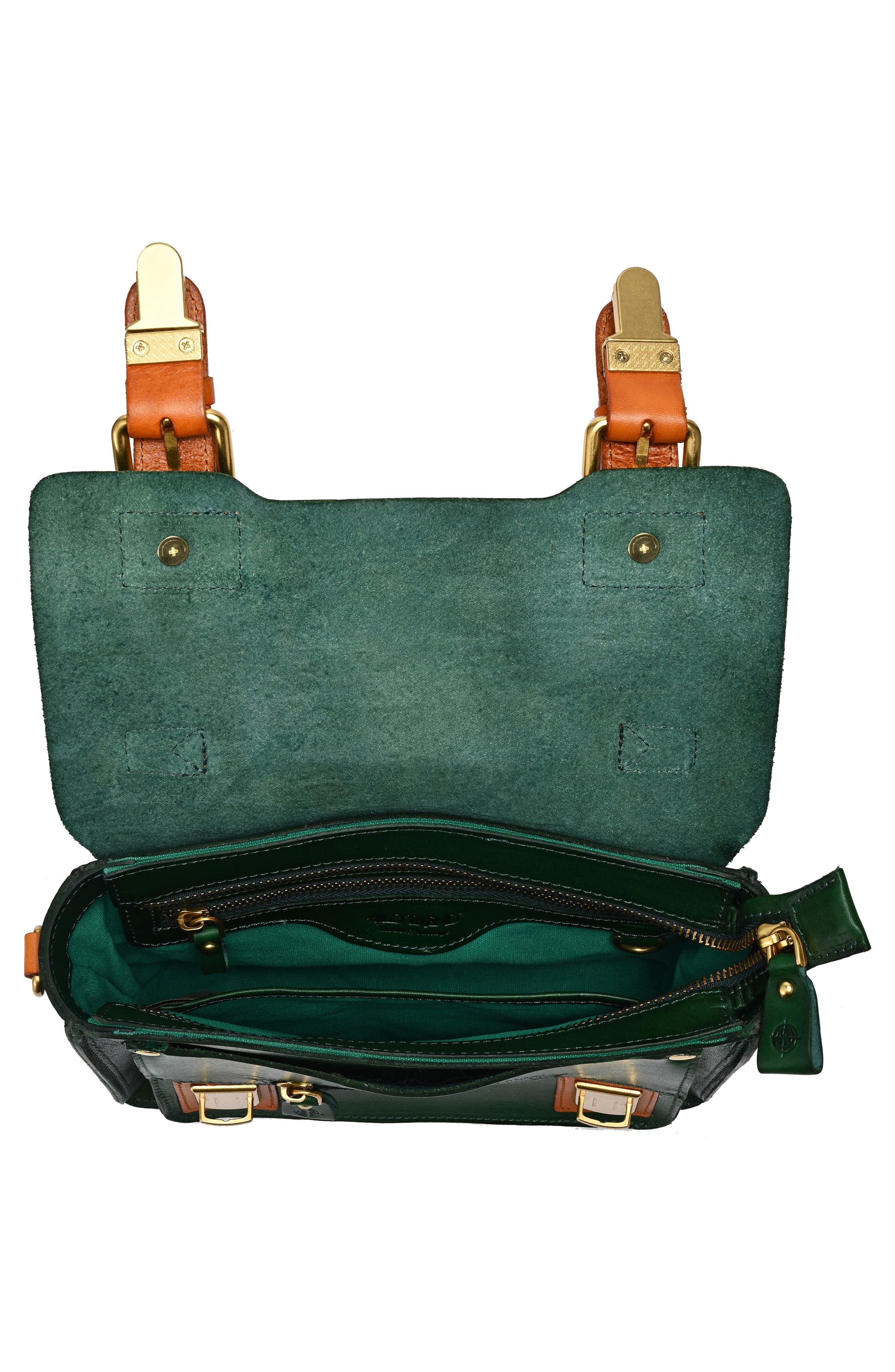 Aster Mini Leather Satchel, Alternate, color, GREEN