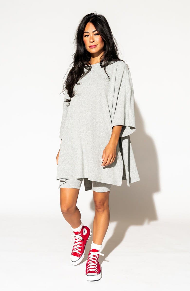 Dressed in Lala Malone Rib Oversize T-Shirt & Shorts, Alternate, color, 