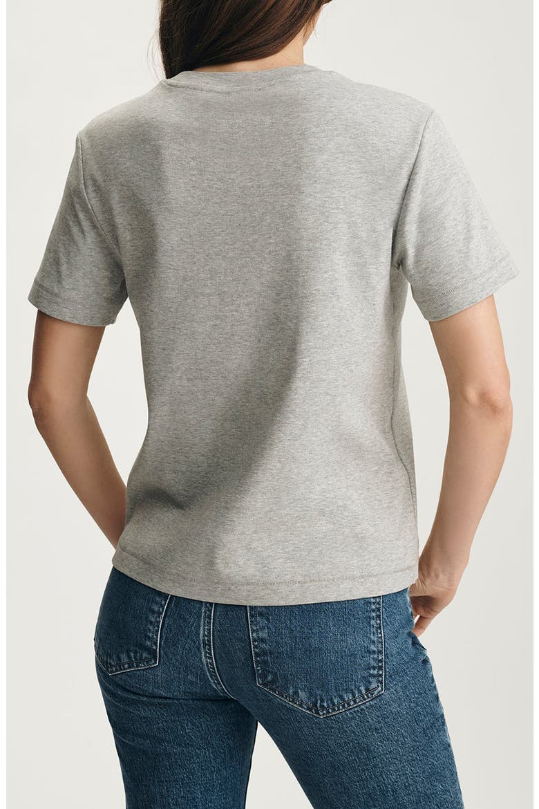 Nina Crewneck Cotton T-Shirt, Alternate, color, GREY MELANGE