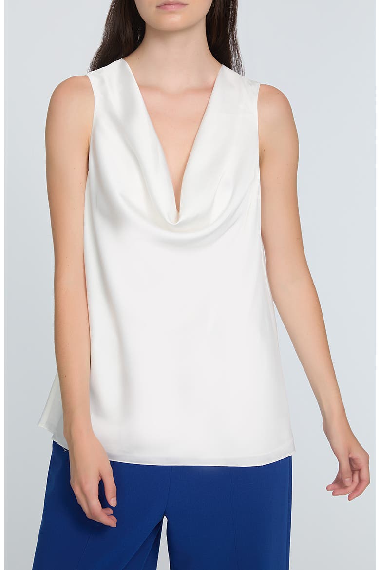 The Jane Cowl Neck Tank, Main, color, SKY WHITE