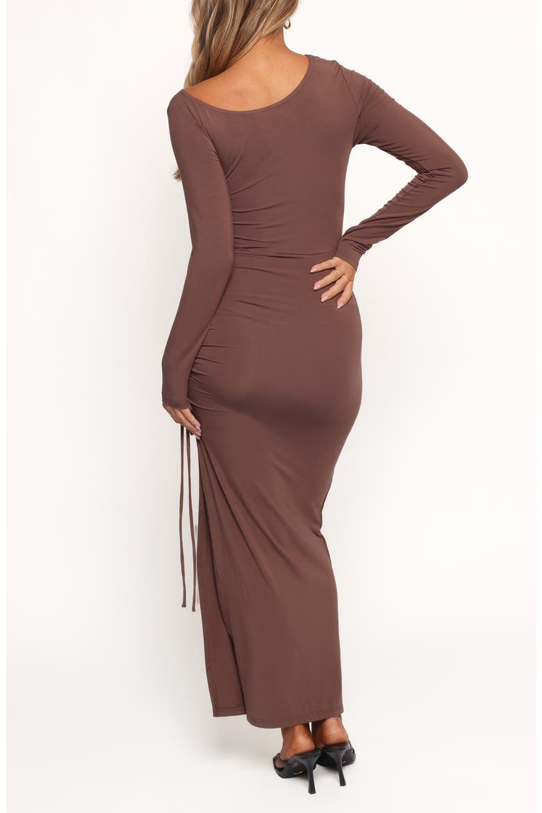 Indigo Long Sleeve Body-Con Dress, Alternate, color, BROWN