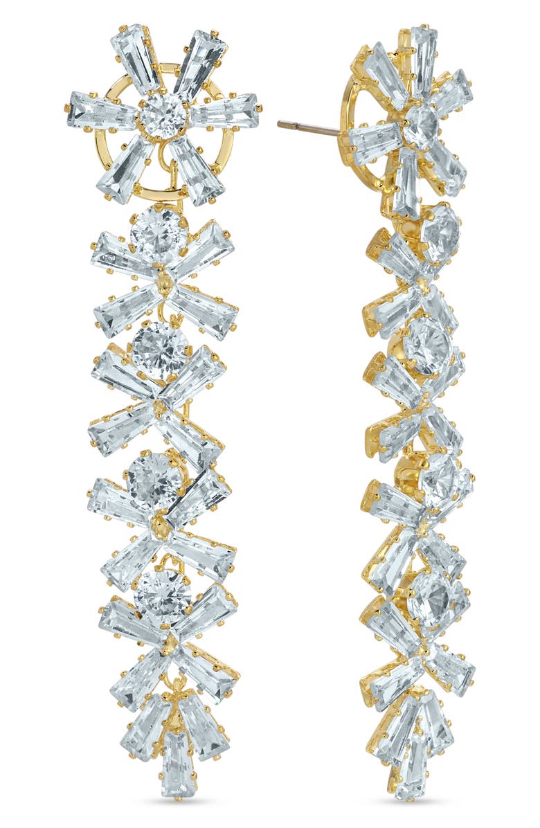 EYE CANDY LOS ANGELES Glendale Cubic Zirconia Drop Earrings, Main, color, Gold
