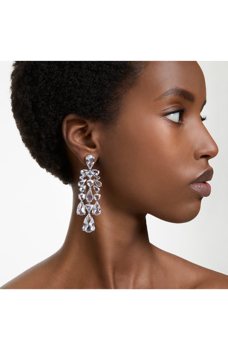Swarovski Mesmera Crystal Chandelier Clip-On Earrings, Alternate, color,