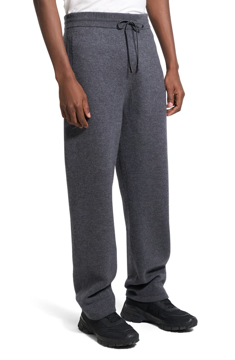 Theory Boiled Merino Wool Sweatpants, Alternate, color, Dark Grey Melange