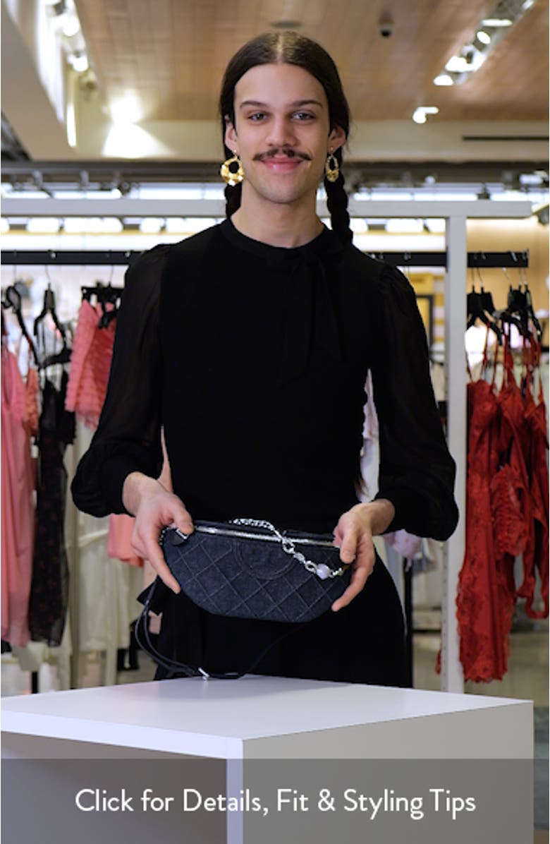 Fleming Quilted Denim Belt Bag, sales video thumbnail