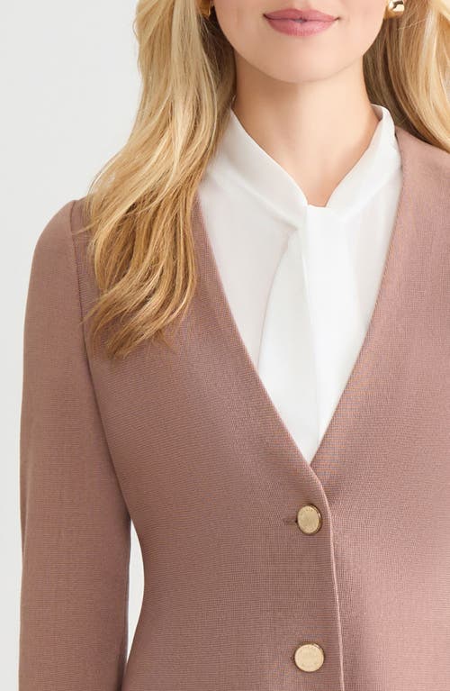 Misook Tailored Knit Jacket In Neutral