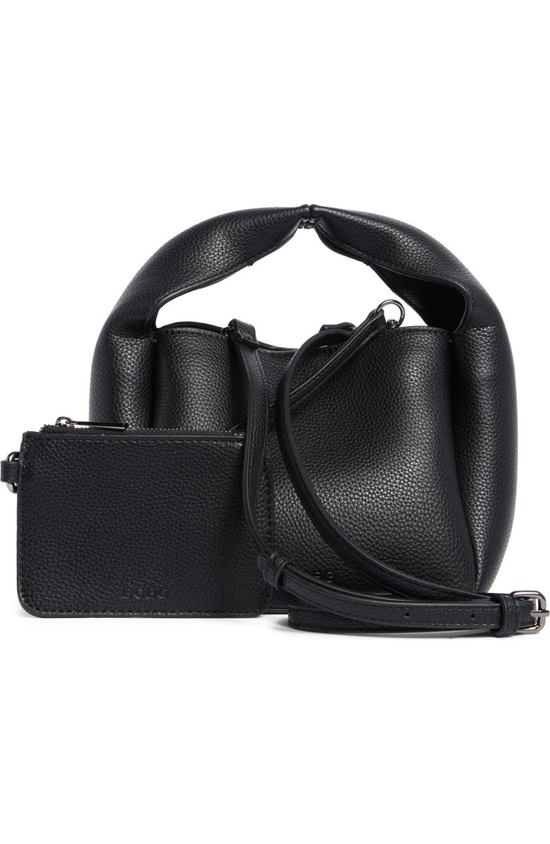 BCBG Petite Top Handle Bag with Pouch, Alternate, color, Black
