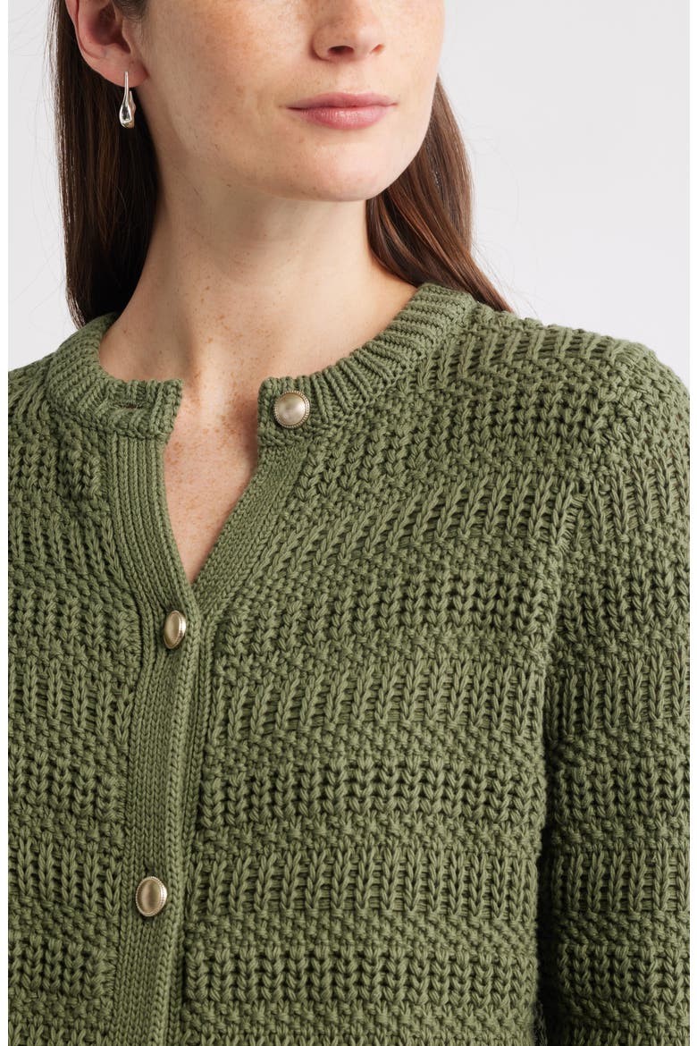 Textured Sweater Jacket, Alternate, color, GREEN SORREL