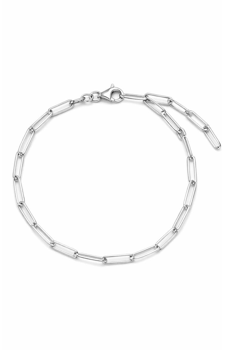 Paperclip Bracelet, Main, color, SILVER