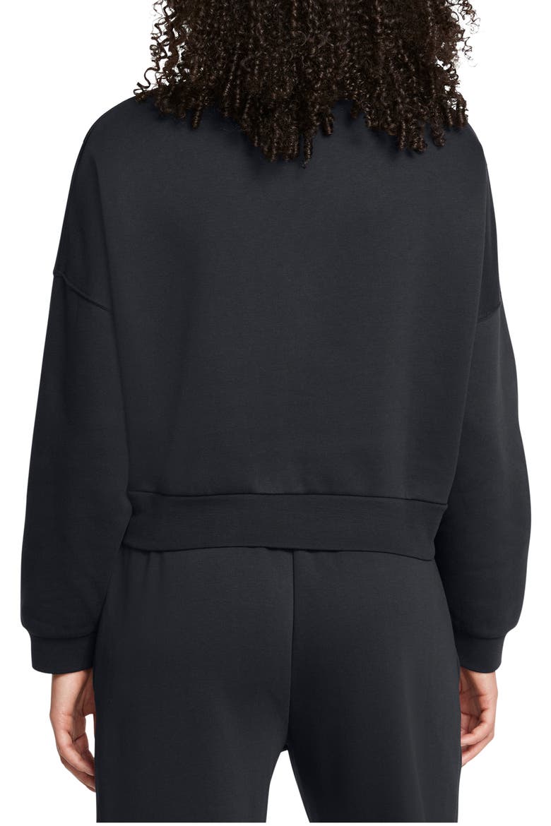 Icon Fleece Half Zip PUllover, Alternate, color, BLACK / / WHITE