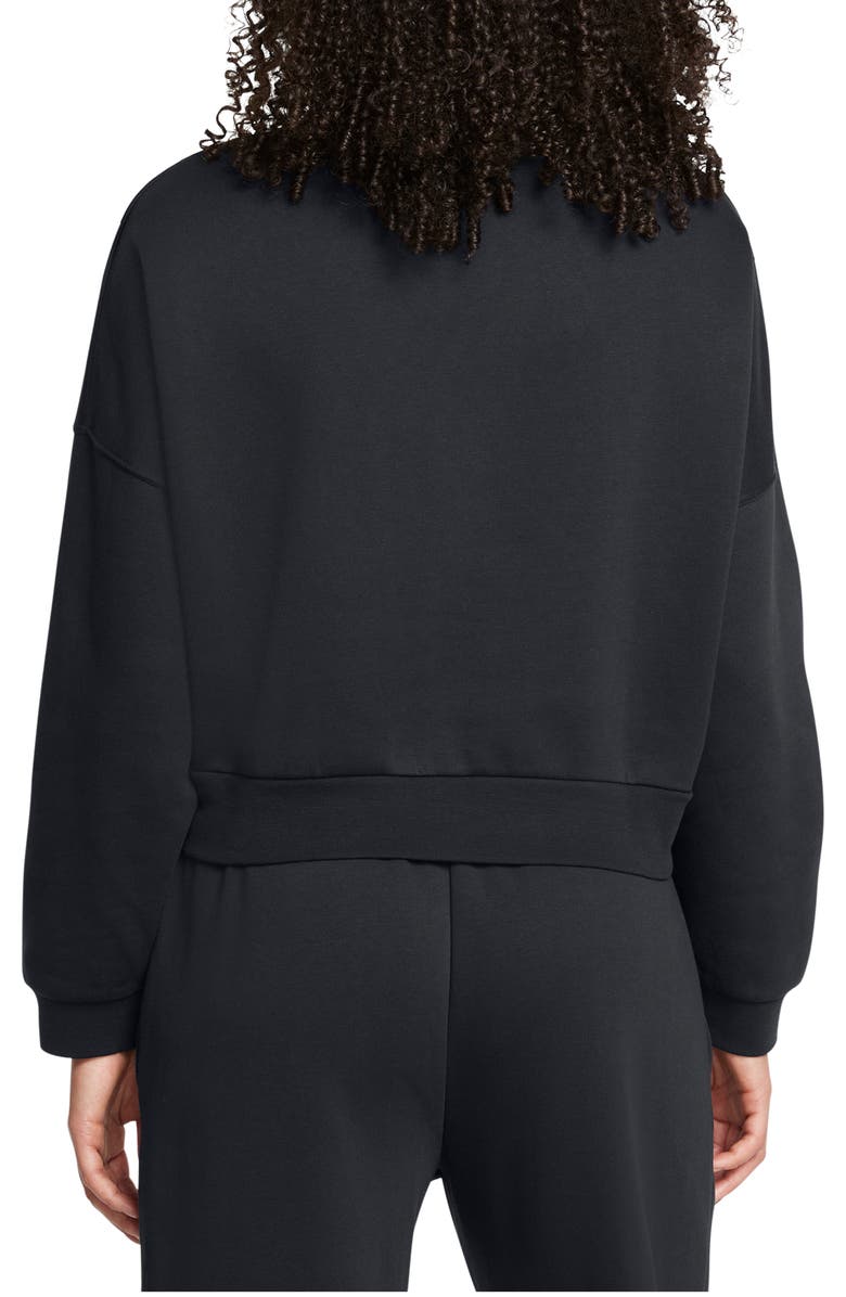 Under Armour Icon Fleece Half Zip PUllover, Alternate, color, Black / / White