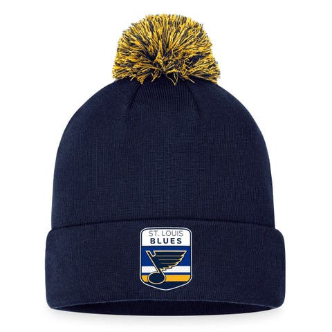Men's Fanatics Branded  Navy St. Louis Blues 2023 NHL Draft Cuffed Knit Hat with Pom