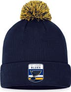 FANATICS Men's Fanatics Branded Navy St. Louis Blues 2023 NHL Draft Cuffed Knit Hat with Pom