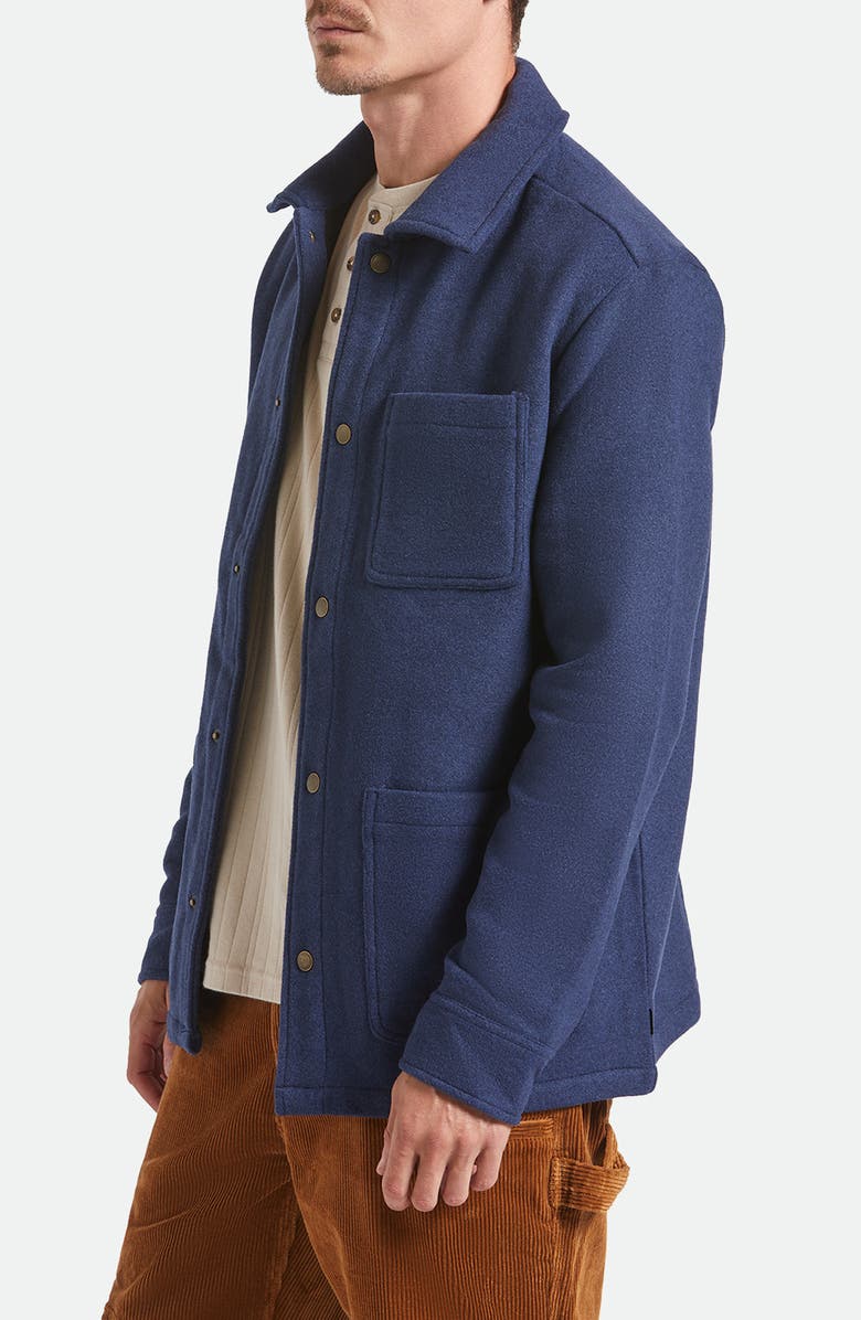 Brixton Shop Melton Snap-Up Chore Coat, Alternate, color, Mood Indigo