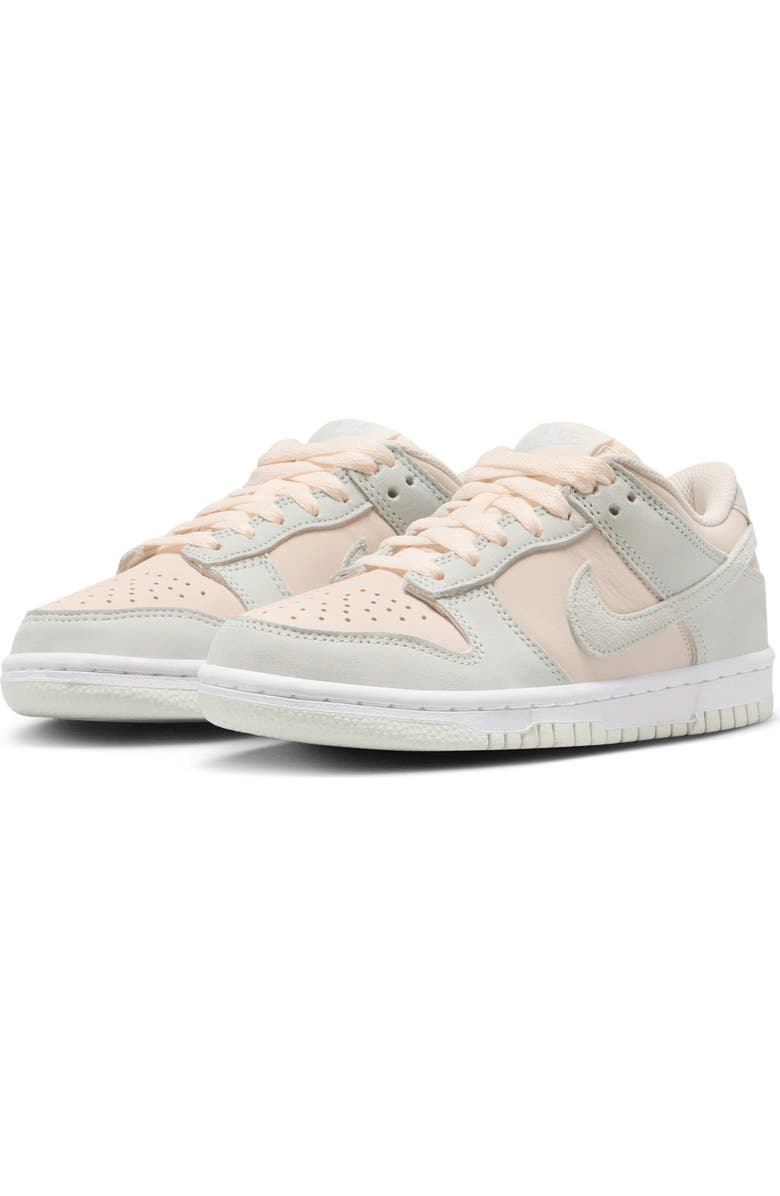 Nike Kids' Dunk Low Basketball Sneaker, Main, color, Chalk/ White/ Barely Green