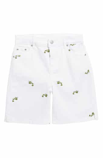 Tractr Kids' Embroidered Denim Bermuda Shorts
