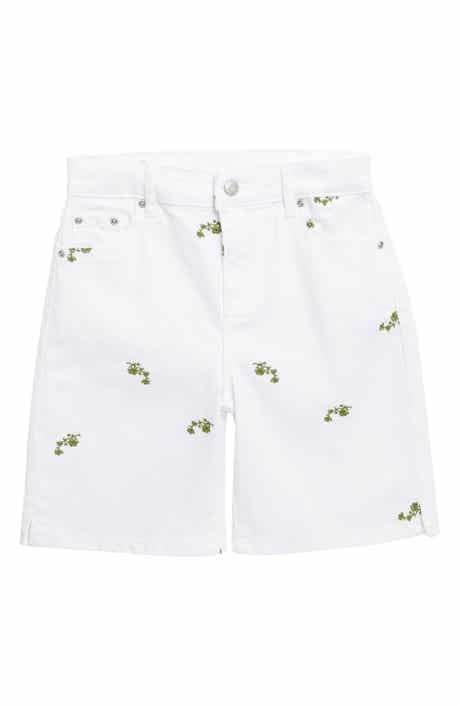 Tractr Kids' Embroidered Denim Bermuda Shorts