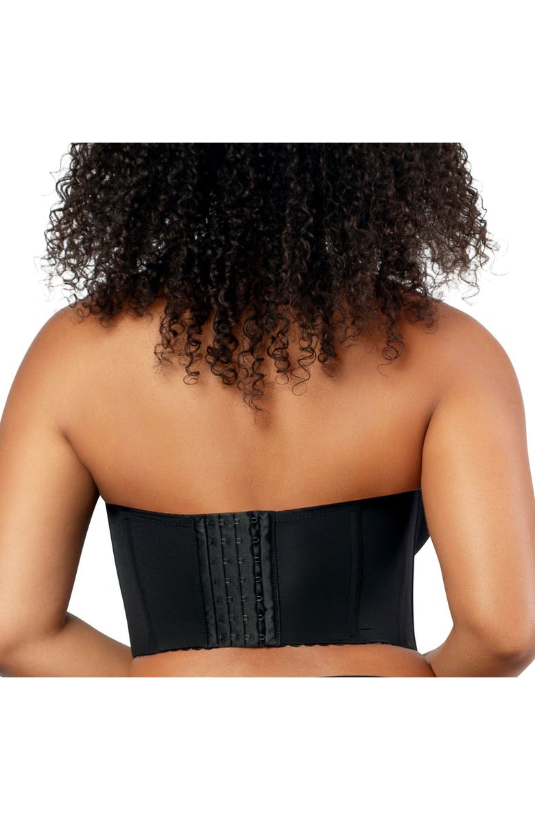 Parfait Elissa Full Busted Strapless Bustier, Alternate, color, Black