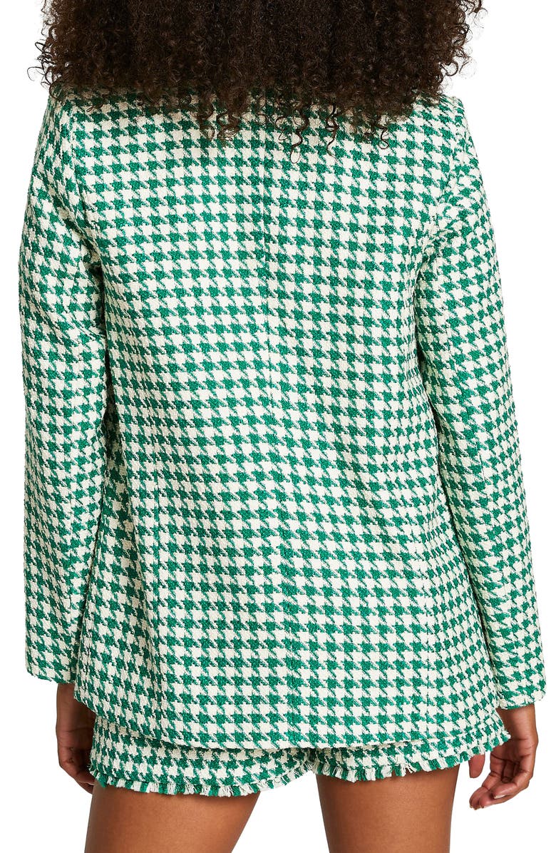 River Island Gingham Bouclé Blazer, Alternate, color, 