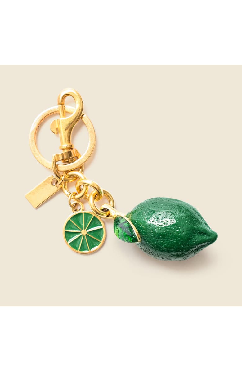 Casupo Lime Bag Charm with Keychain, Main, color, Lime Green