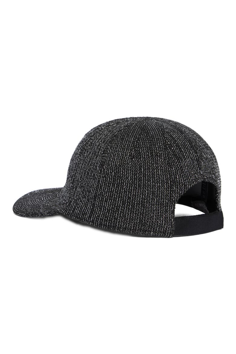 Metallic Paper Packable Baseball Cap, Alternate, color, BLACK